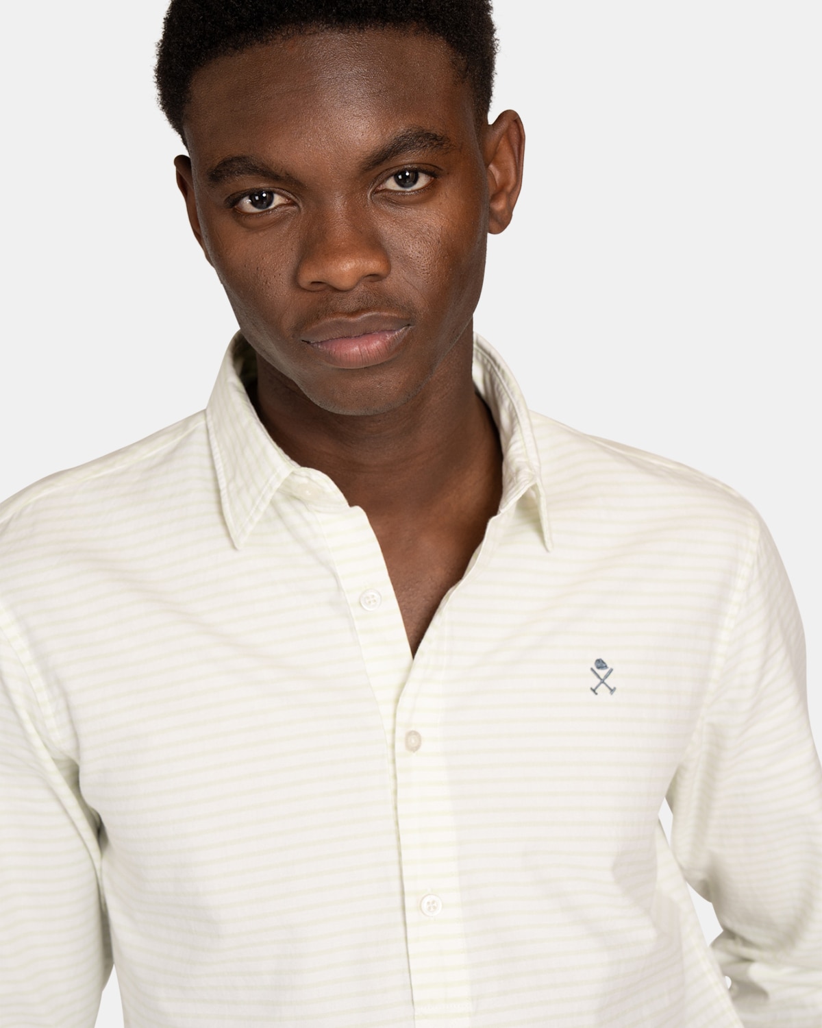 Camisa Oxford de hombre de rayas - Harper & Neyer - Verde Verde-3