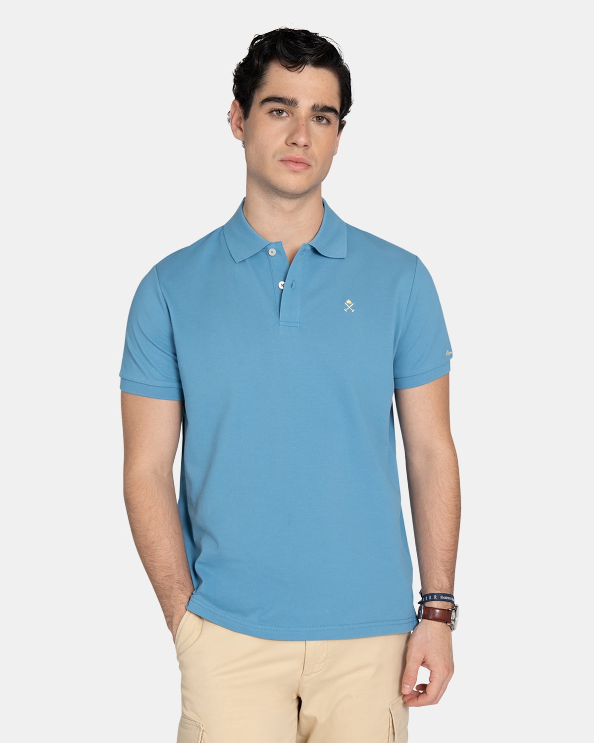 Harper & Neyer - Polo de manga corta de hombre liso.