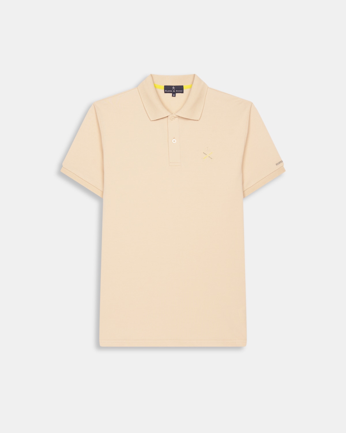 Polo de manga corta de hombre con dibujo frontal - Harper & Neyer - Camel Camel-6