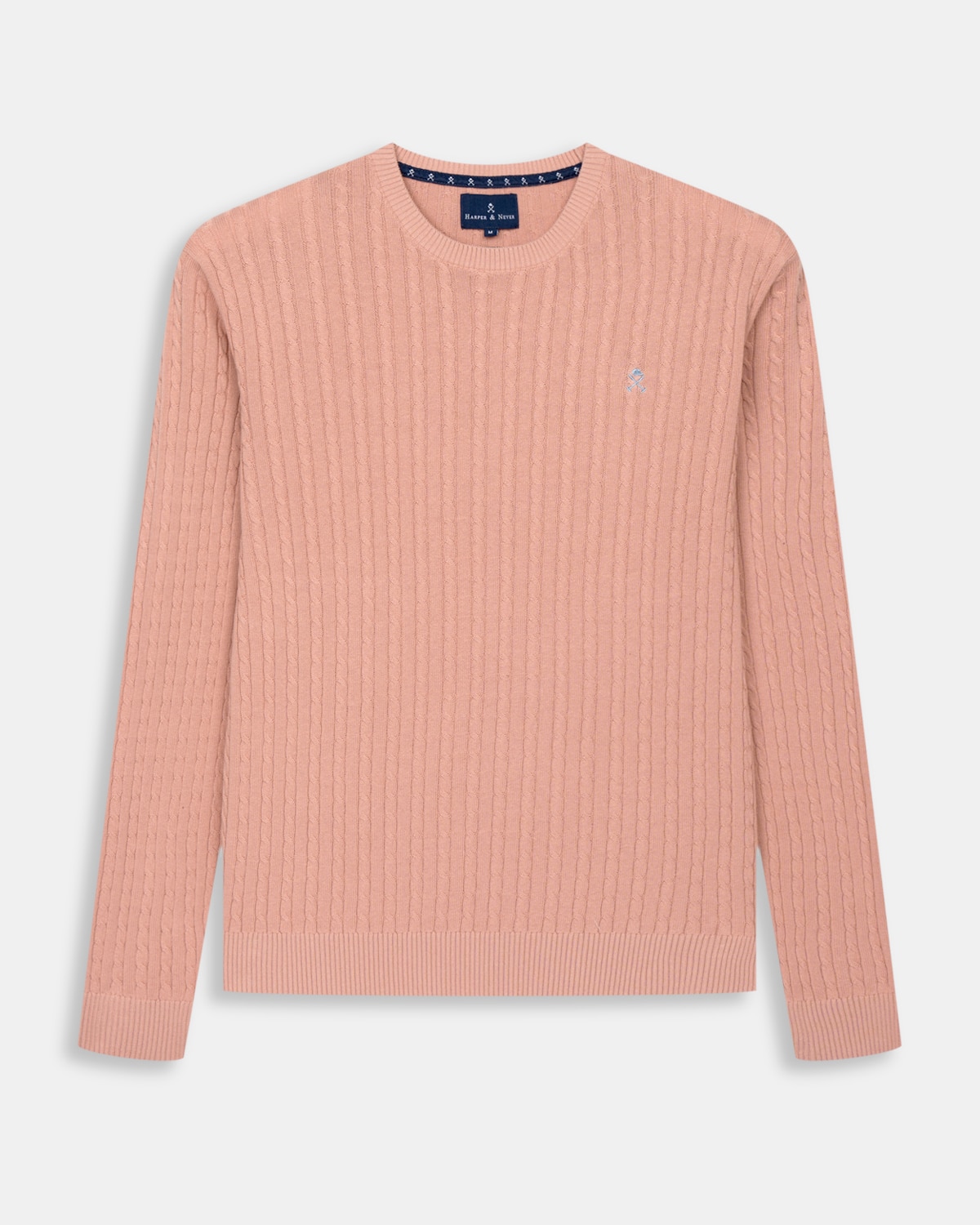 Imagen 6 de Jersey de hombre de algodón con cuello redondo - Harper & Neyer - Azul claro Rosa