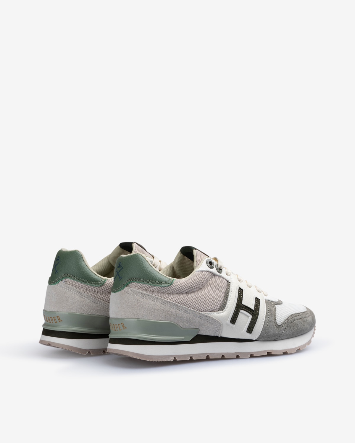 Zapatillas de hombre retro con cirre de cordones - Harper & Neyer - Verde Verde-2