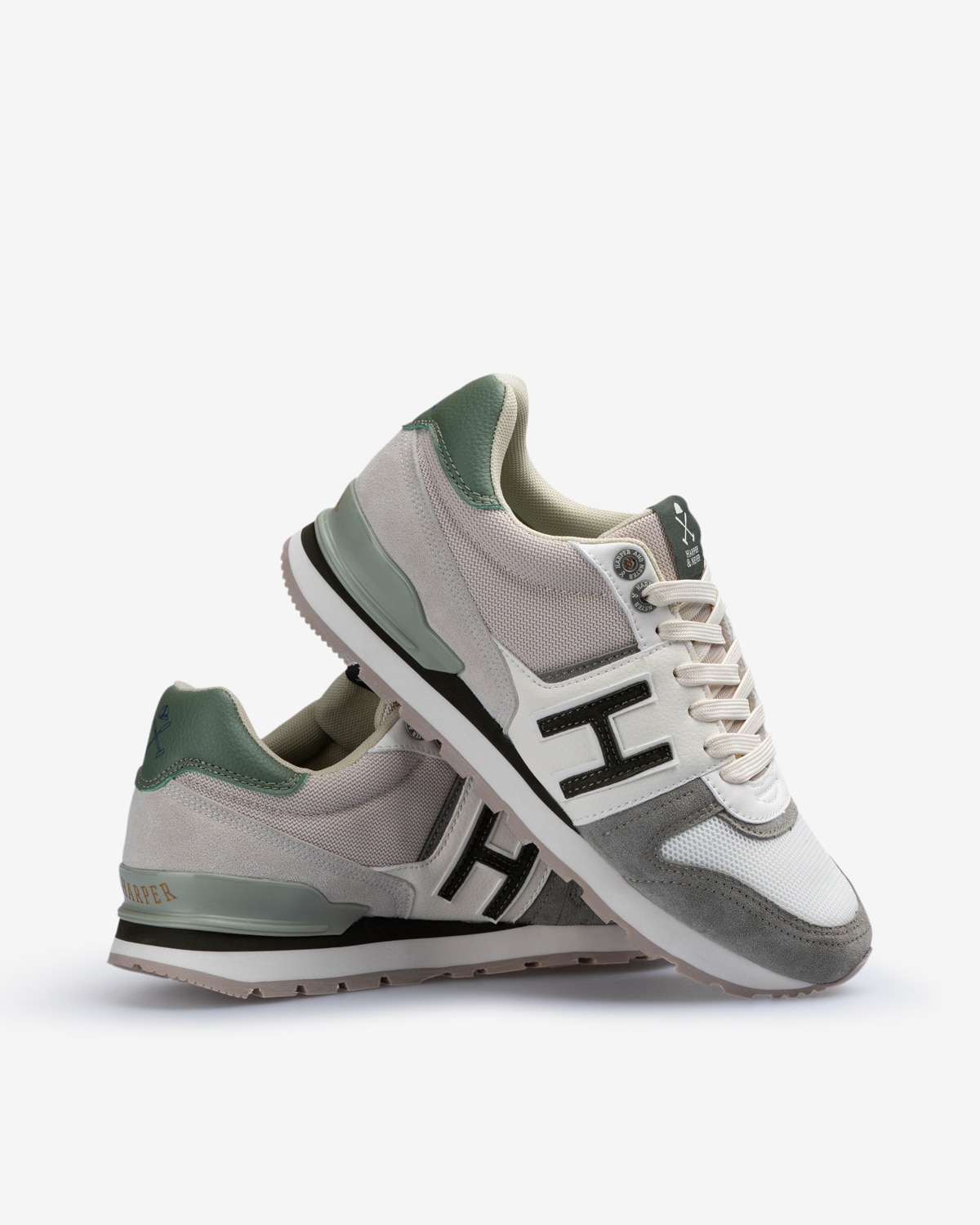 Zapatillas de hombre retro con cirre de cordones - Harper & Neyer - Verde Verde-4
