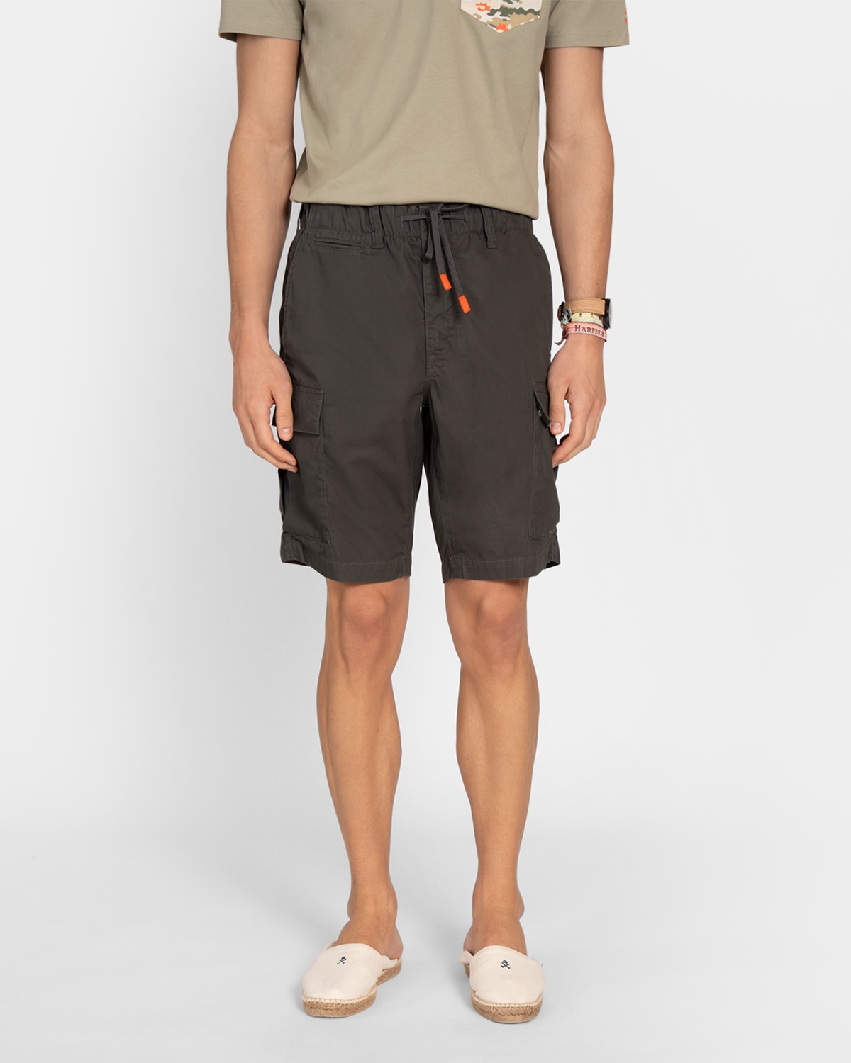 Harper & Neyer - Pantalón corto cargo de hombre liso.