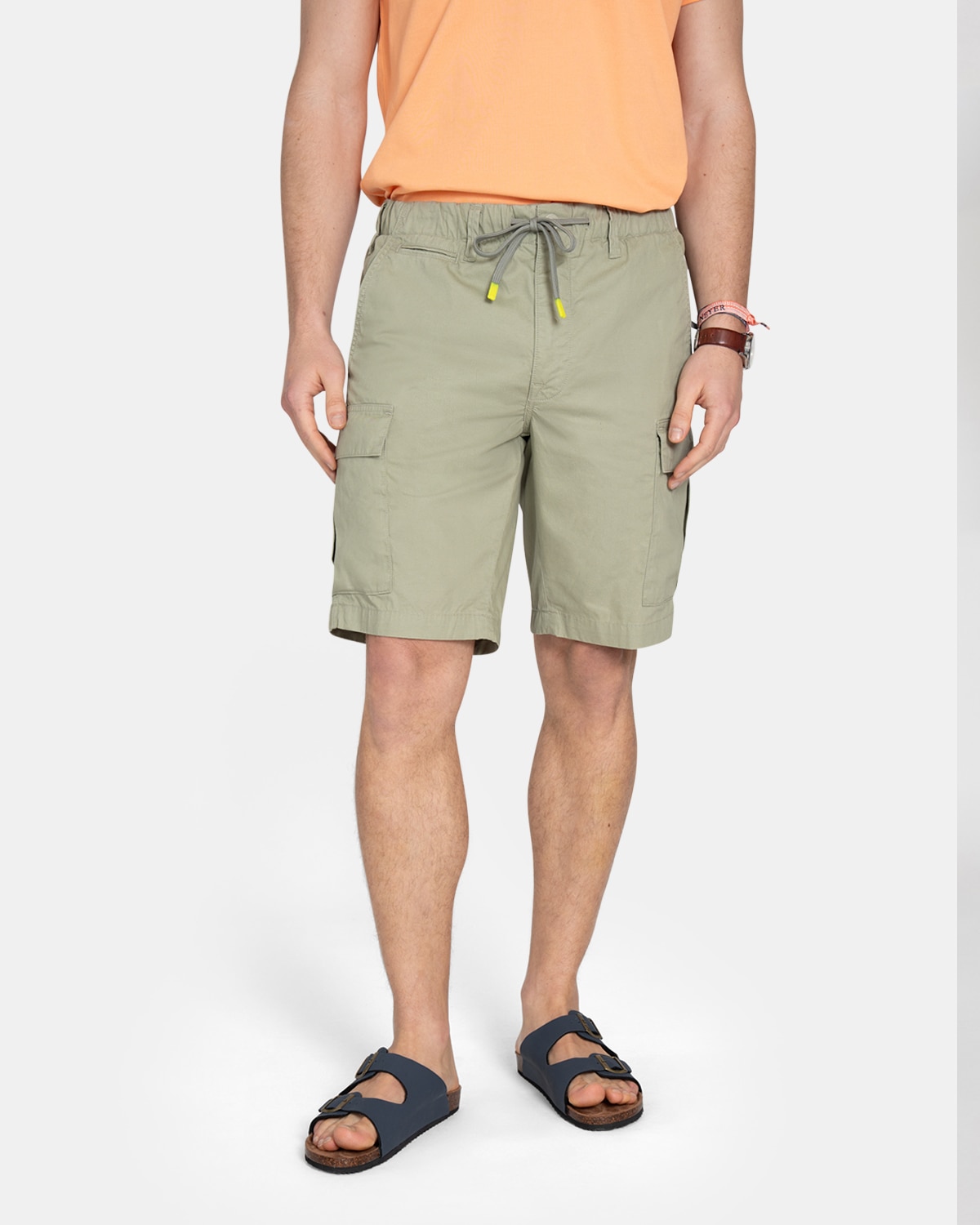 Imagen 1 de Pantalón corto cargo de hombre liso - Harper & Neyer - Verde Verde