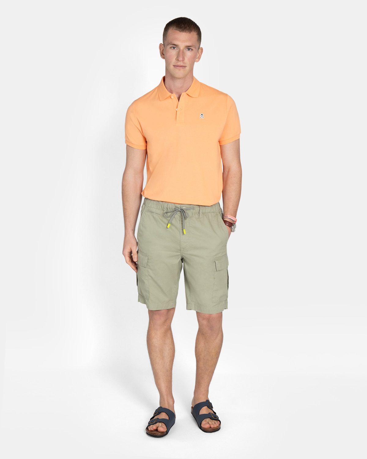 Imagen 3 de Pantalón corto cargo de hombre liso - Harper & Neyer - Verde Verde