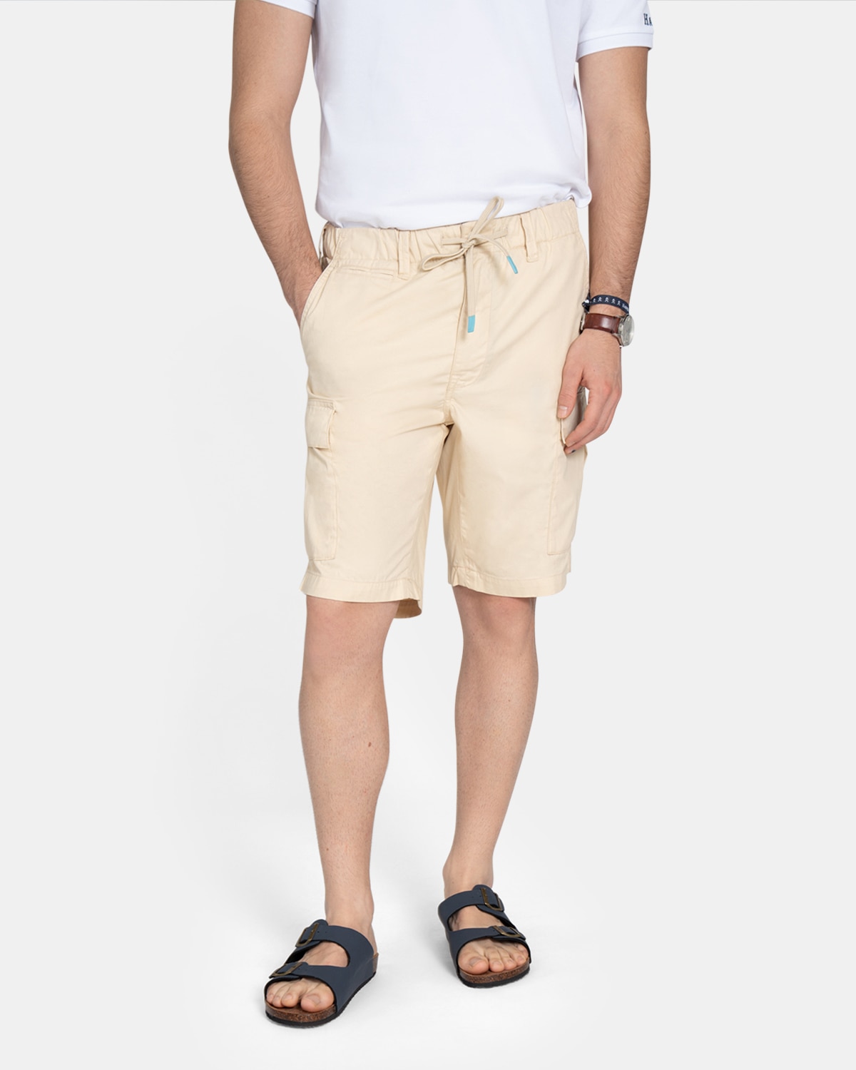 Imagen 1 de Pantalón corto cargo de hombre liso - Harper & Neyer - Camel Camel