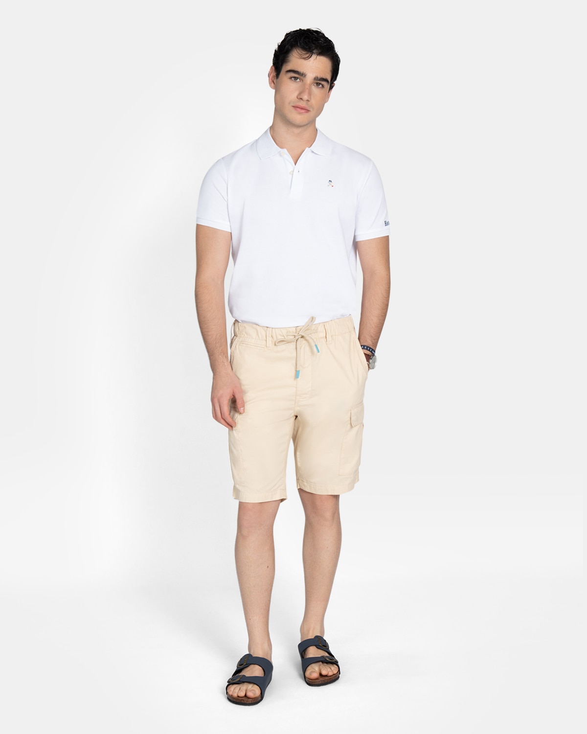 Imagen 3 de Pantalón corto cargo de hombre liso - Harper & Neyer - Camel Camel