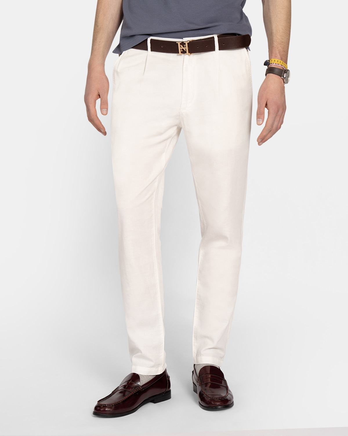 Harper & Neyer - Pantalón de hombre de lino tapered.
