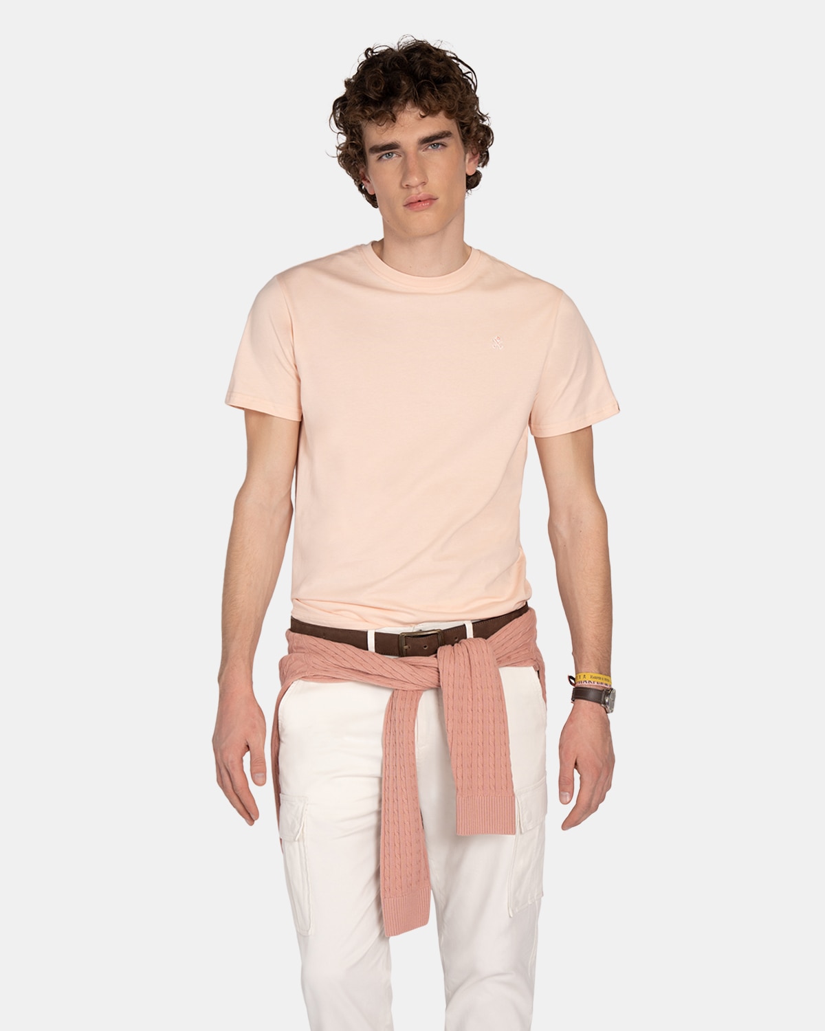 Imagen 1 de Camiseta de manga corta de hombre lisa - Harper & Neyer - Rosa claro Rosa claro