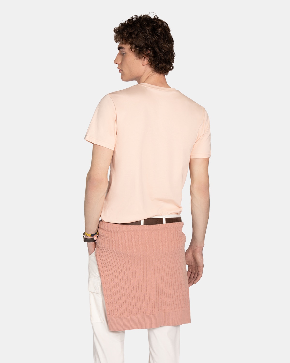 Imagen 2 de Camiseta de manga corta de hombre lisa - Harper & Neyer - Rosa claro Rosa claro
