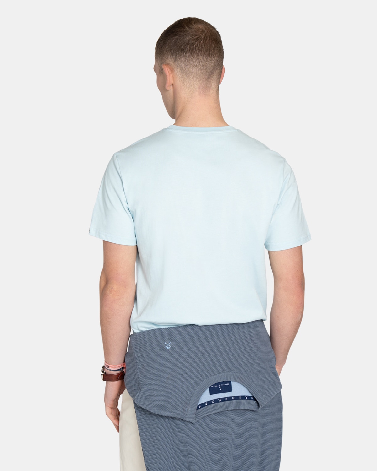 Imagen 2 de Camiseta de manga corta de hombre lisa - Harper & Neyer - Azul claro Azul claro