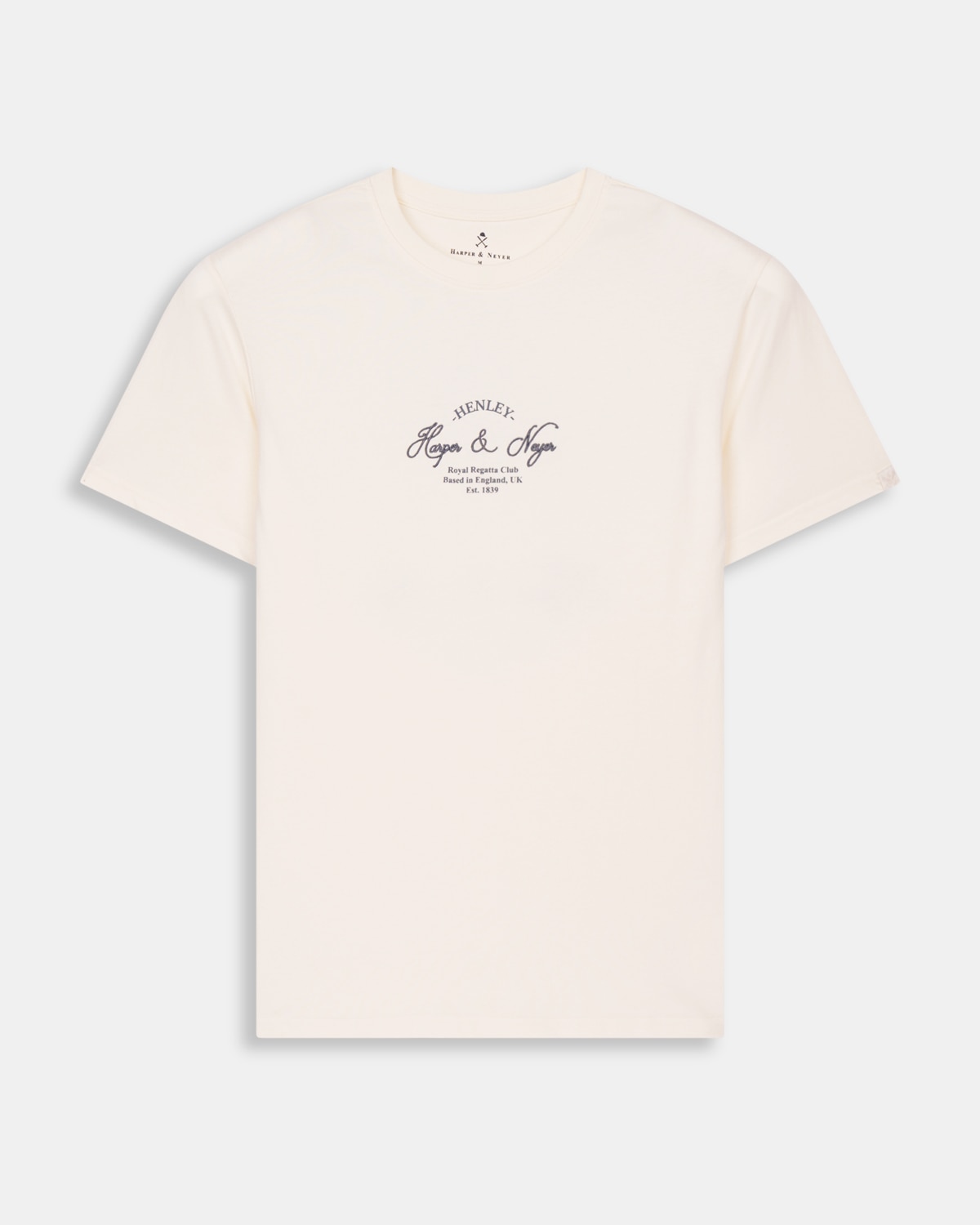 Camiseta de manga corta de hombre con dibujo frontal - Harper & Neyer - Blanco roto Blanco roto-6