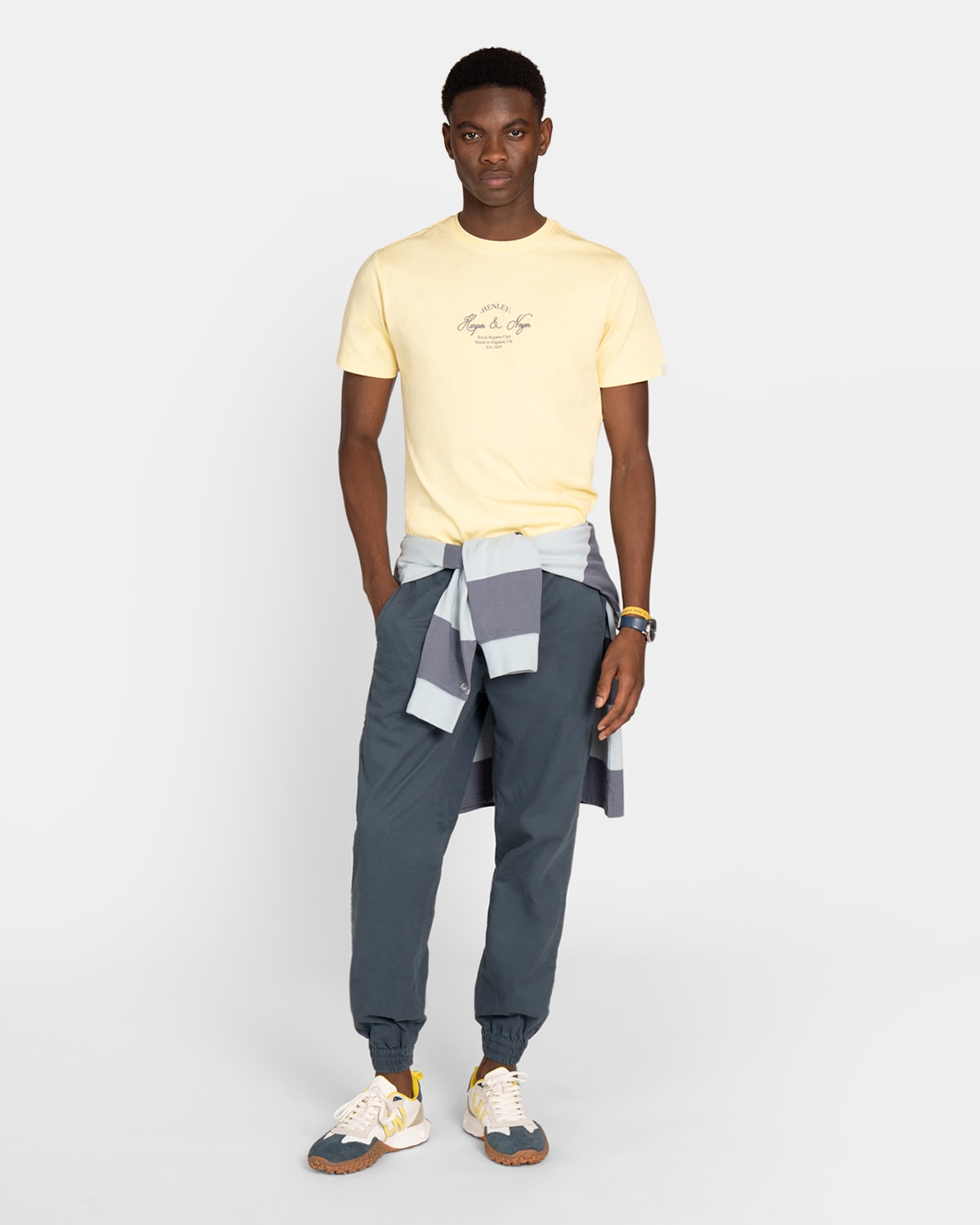 Camiseta de manga corta de hombre con dibujo frontal - Harper & Neyer - Amarillo Amarillo-4