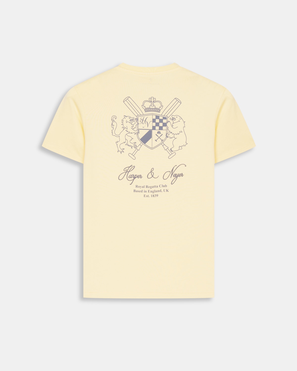 Camiseta de manga corta de hombre con dibujo frontal - Harper & Neyer - Amarillo Amarillo-5