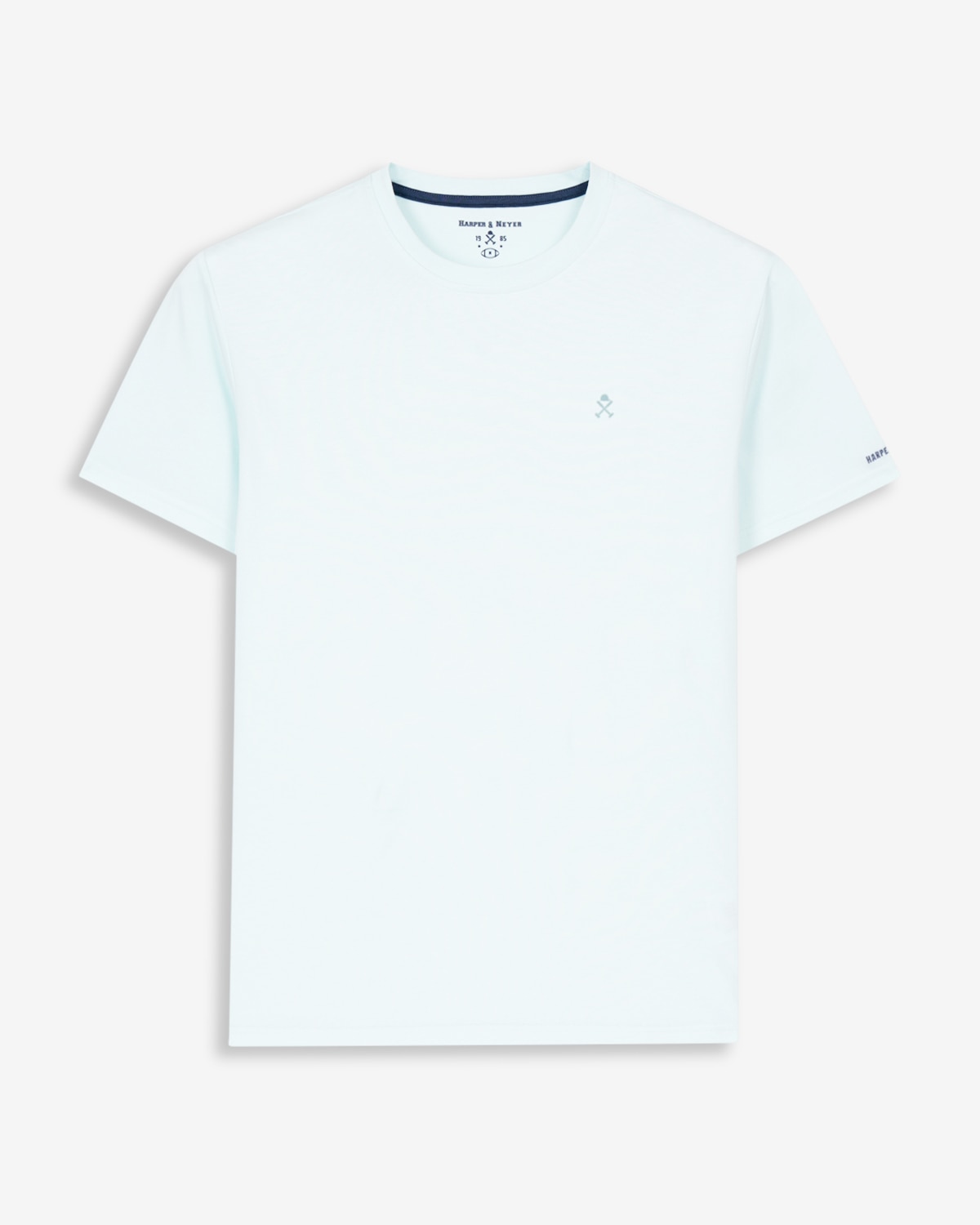 Camiseta de manga corta de hombre con estampado grande - Harper & Neyer - Blanco Verde azulado-6