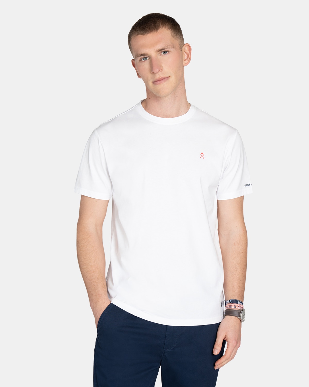 Harper & Neyer - Camieta de manga corta de hombre con estampado grande.