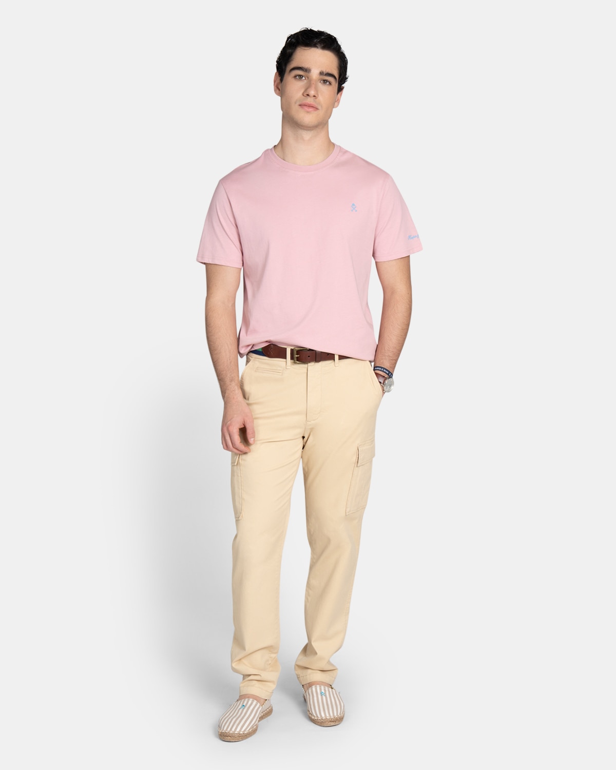 Camiseta de manga corta de hombre lisa - Harper & Neyer - Rosa claro Rosa claro-4