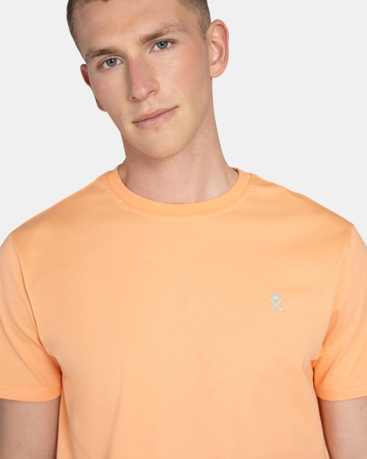 Camiseta de manga corta de hombre lisa - Harper & Neyer - Coral Coral-3