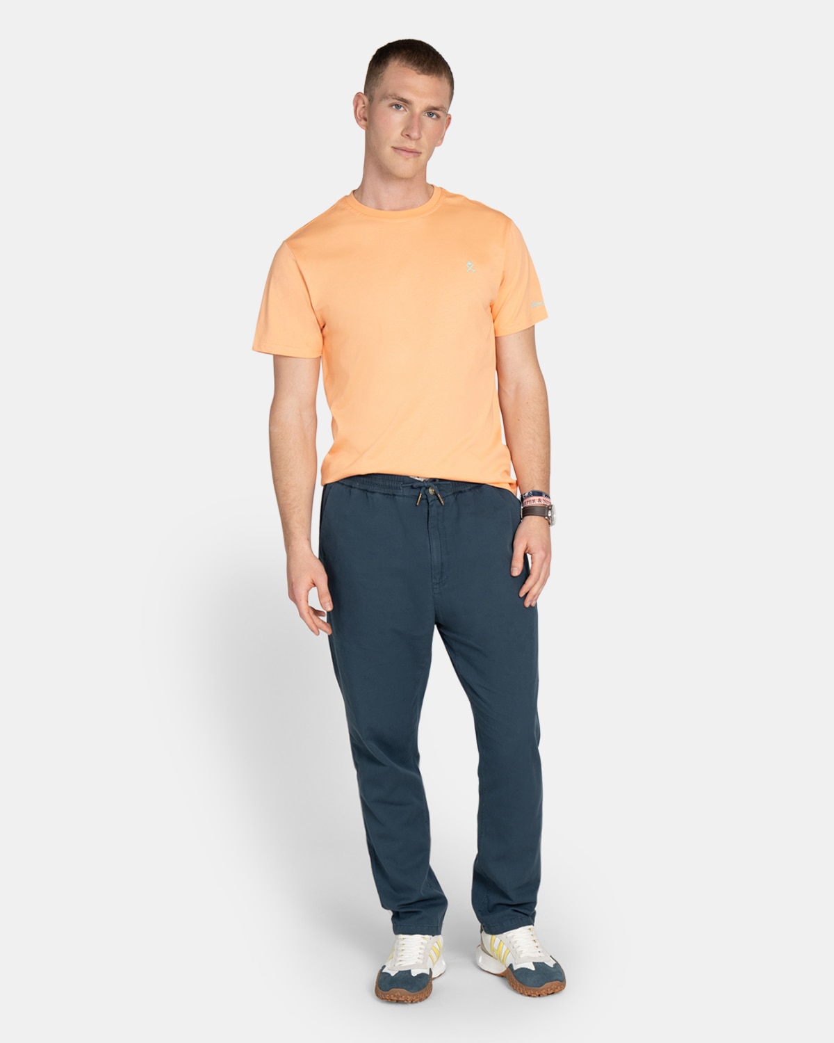 Camiseta de manga corta de hombre lisa - Harper & Neyer - Coral Coral-4