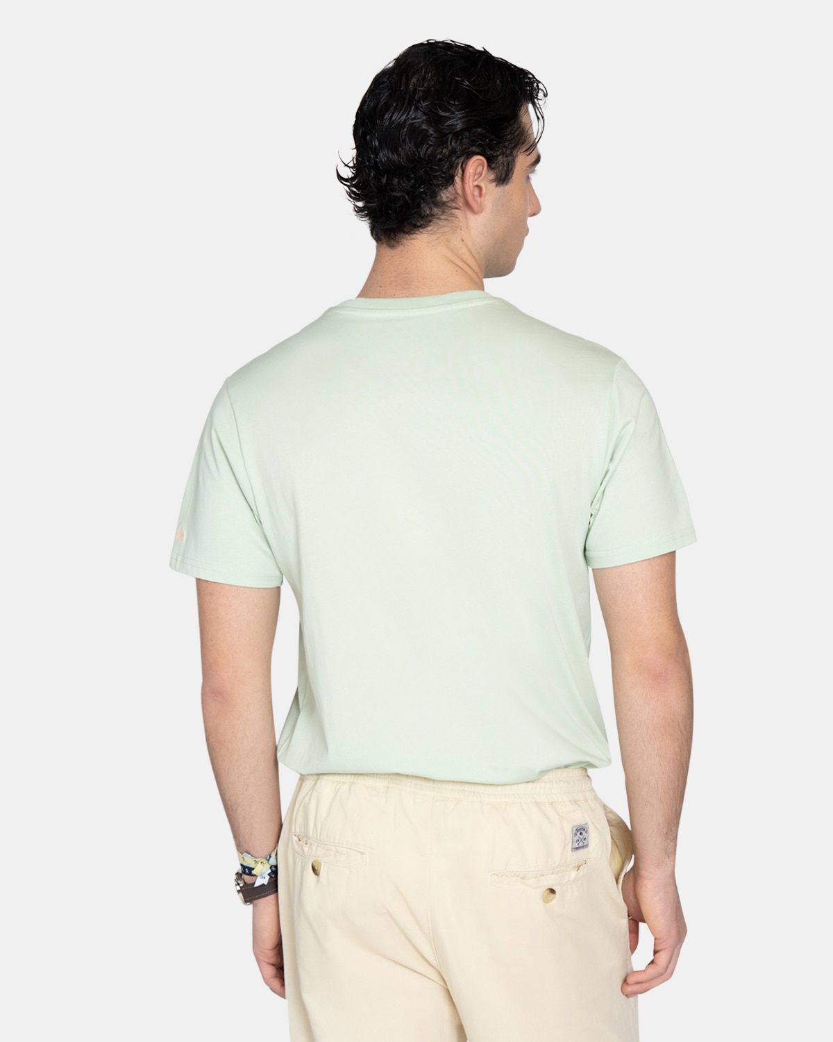 Camiseta de manga corta de hombre lisa - Harper & Neyer - Verde claro Verde claro-2