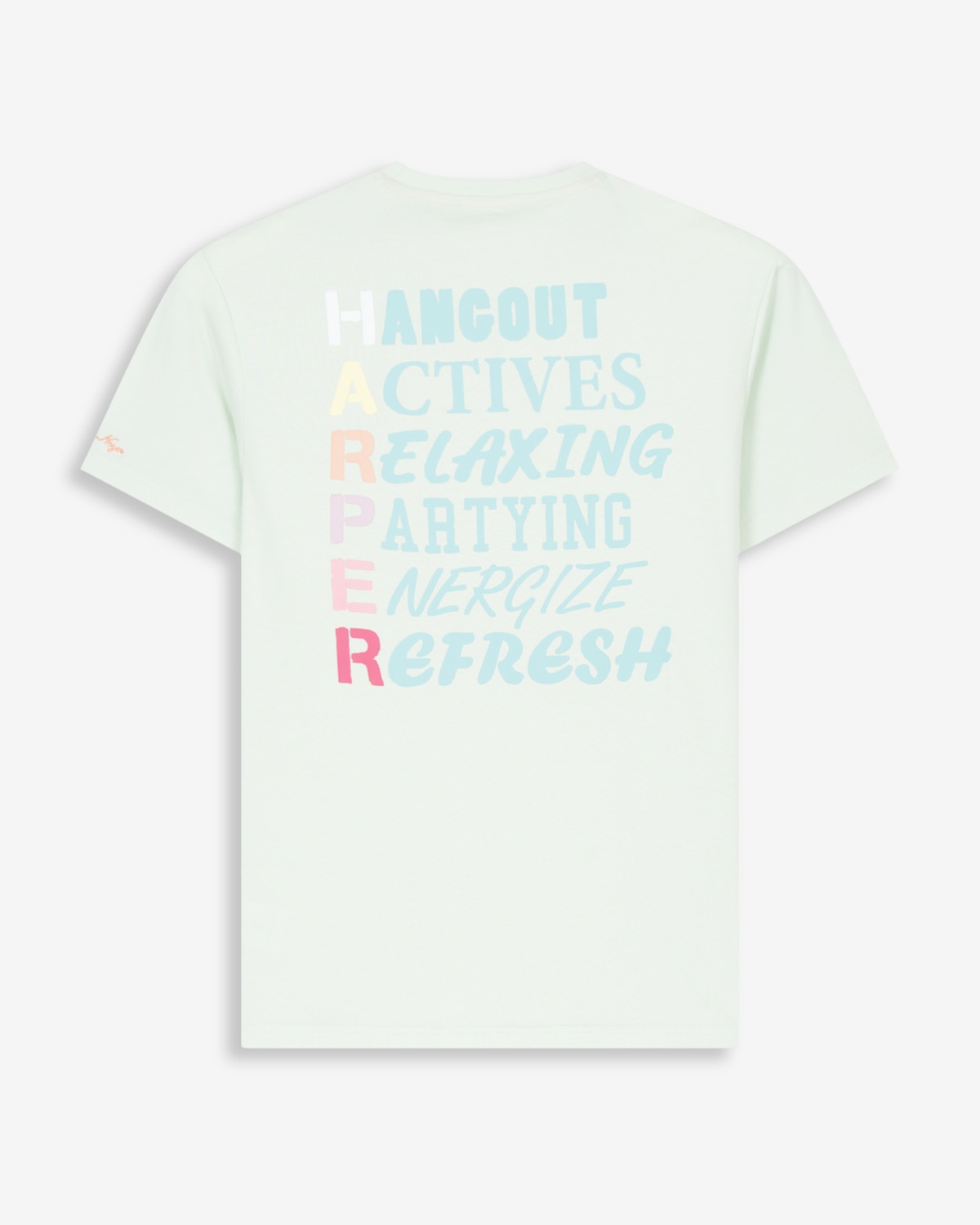 Camiseta de manga corta de hombre con estampado grande - Harper & Neyer - Verde Verde-5
