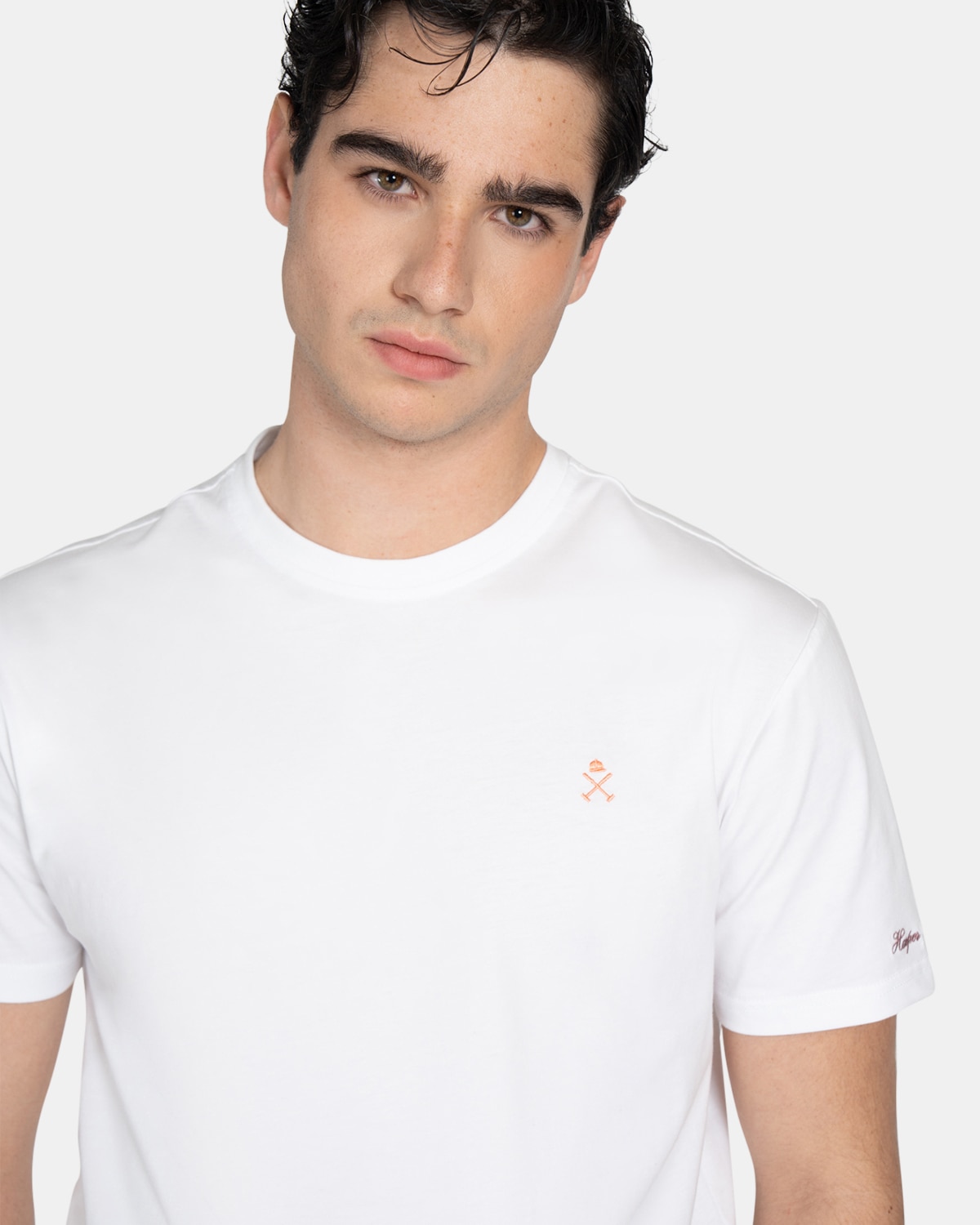 Camiseta de manga corta de hombre con estampado grande - Harper & Neyer - Blanco Blanco-3
