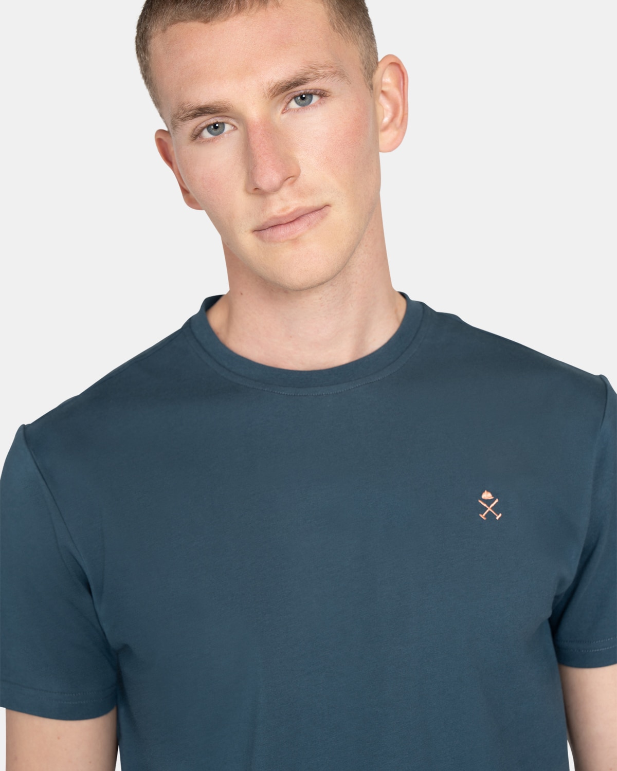 Camiseta de manga corta de hombre con estampado grande - Harper & Neyer - Azul Azul-3