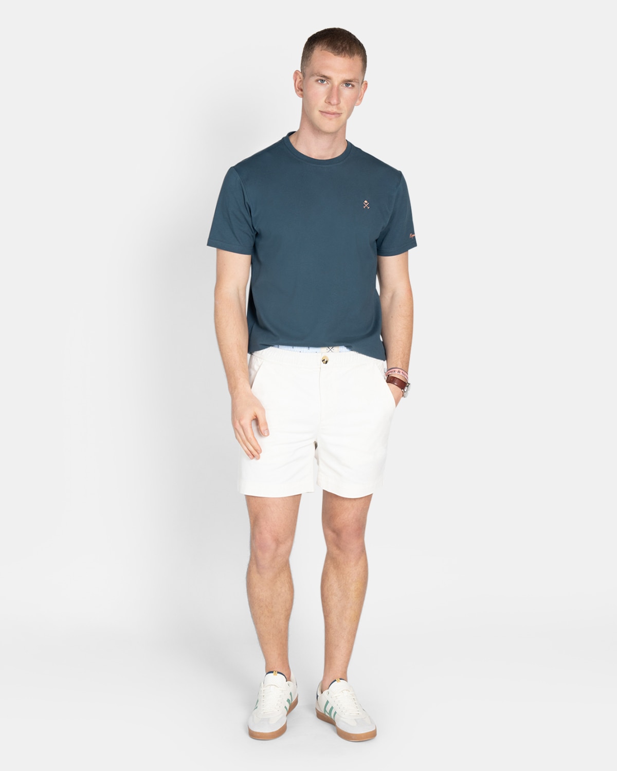 Camiseta de manga corta de hombre con estampado grande - Harper & Neyer - Azul Azul-4