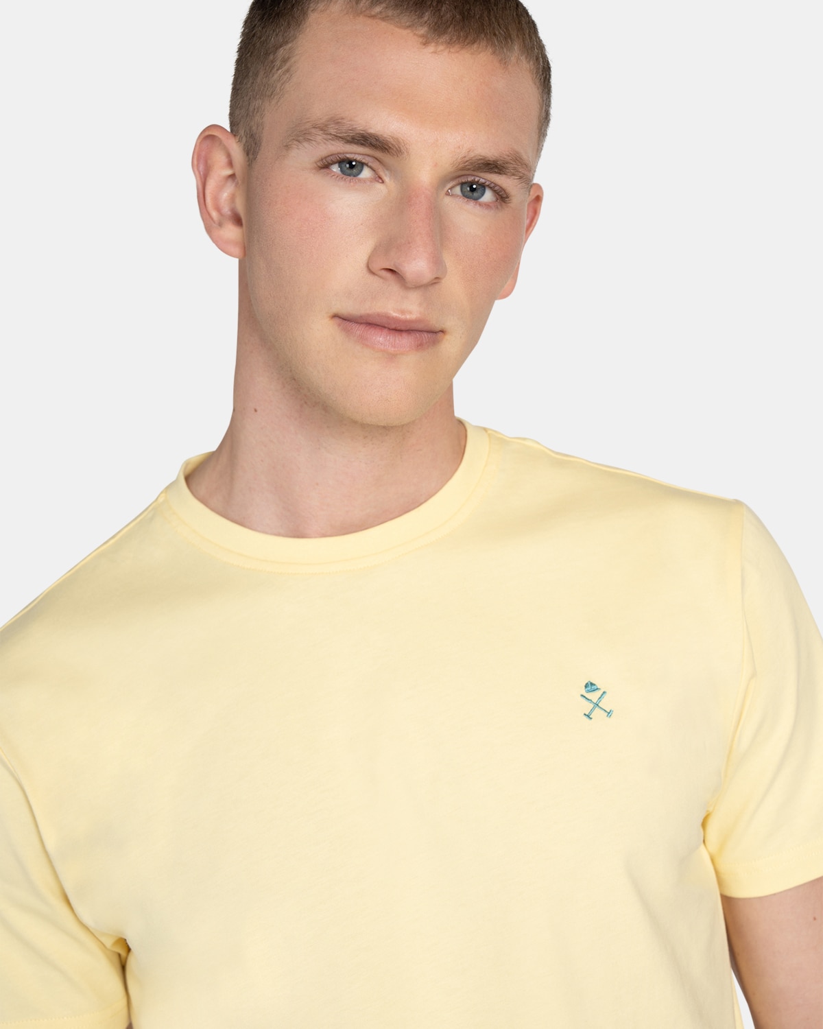 Camiseta de manga corta de hombre con estampado grande - Harper & Neyer - Amarillo Amarillo-3