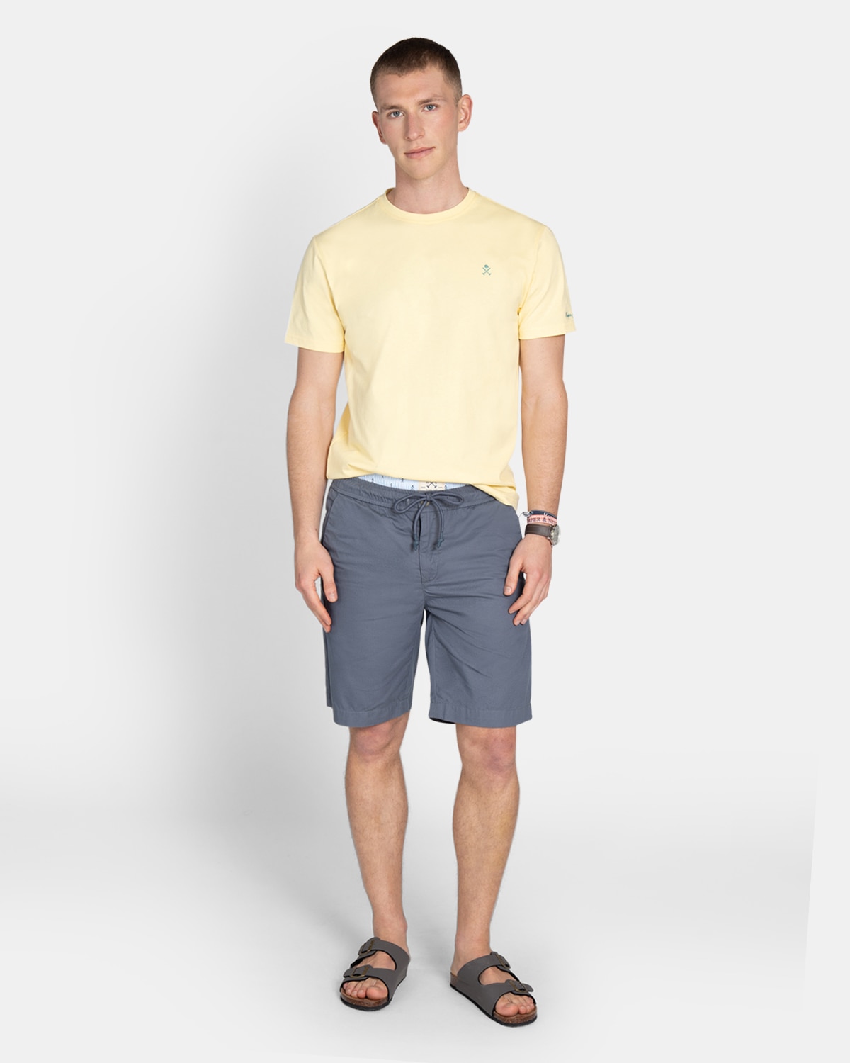 Camiseta de manga corta de hombre con estampado grande - Harper & Neyer - Amarillo Amarillo-4
