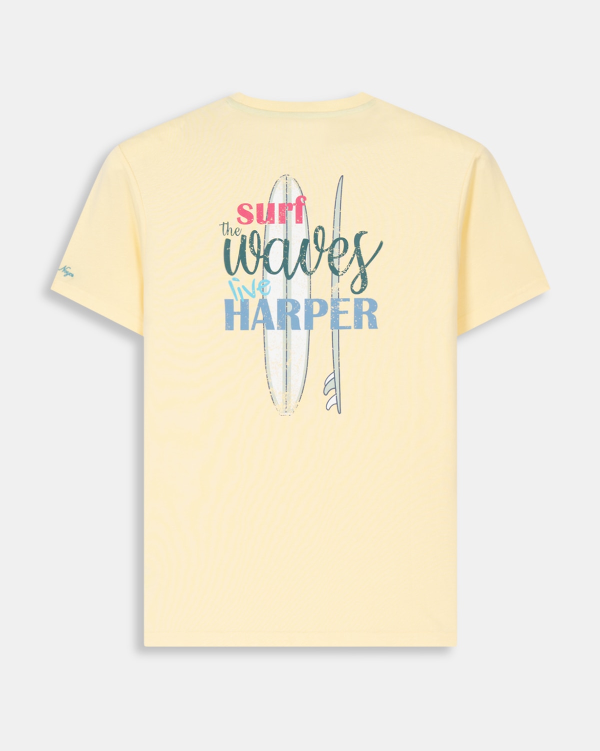 Camiseta de manga corta de hombre con estampado grande - Harper & Neyer - Amarillo Amarillo-5