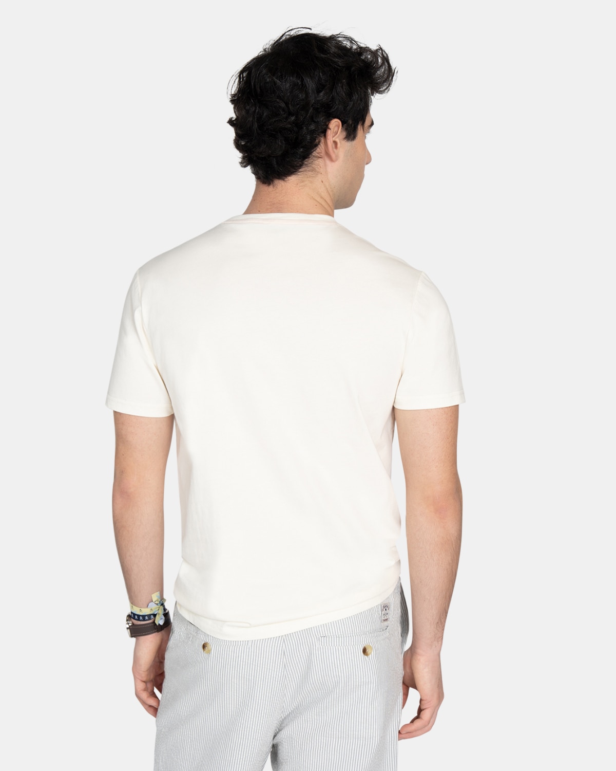 Camiseta de manga corta de hombre con dibujo frontal - Harper & Neyer - Crudo Crudo-2