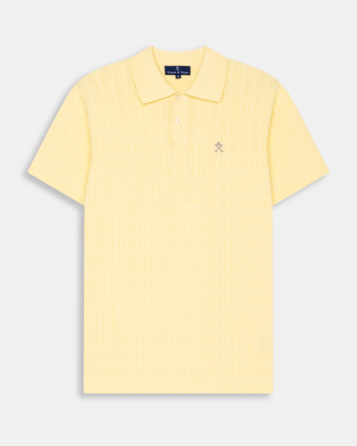 Polo de manga corta de hombre de algodón - Harper & Neyer - Amarillo Amarillo-6