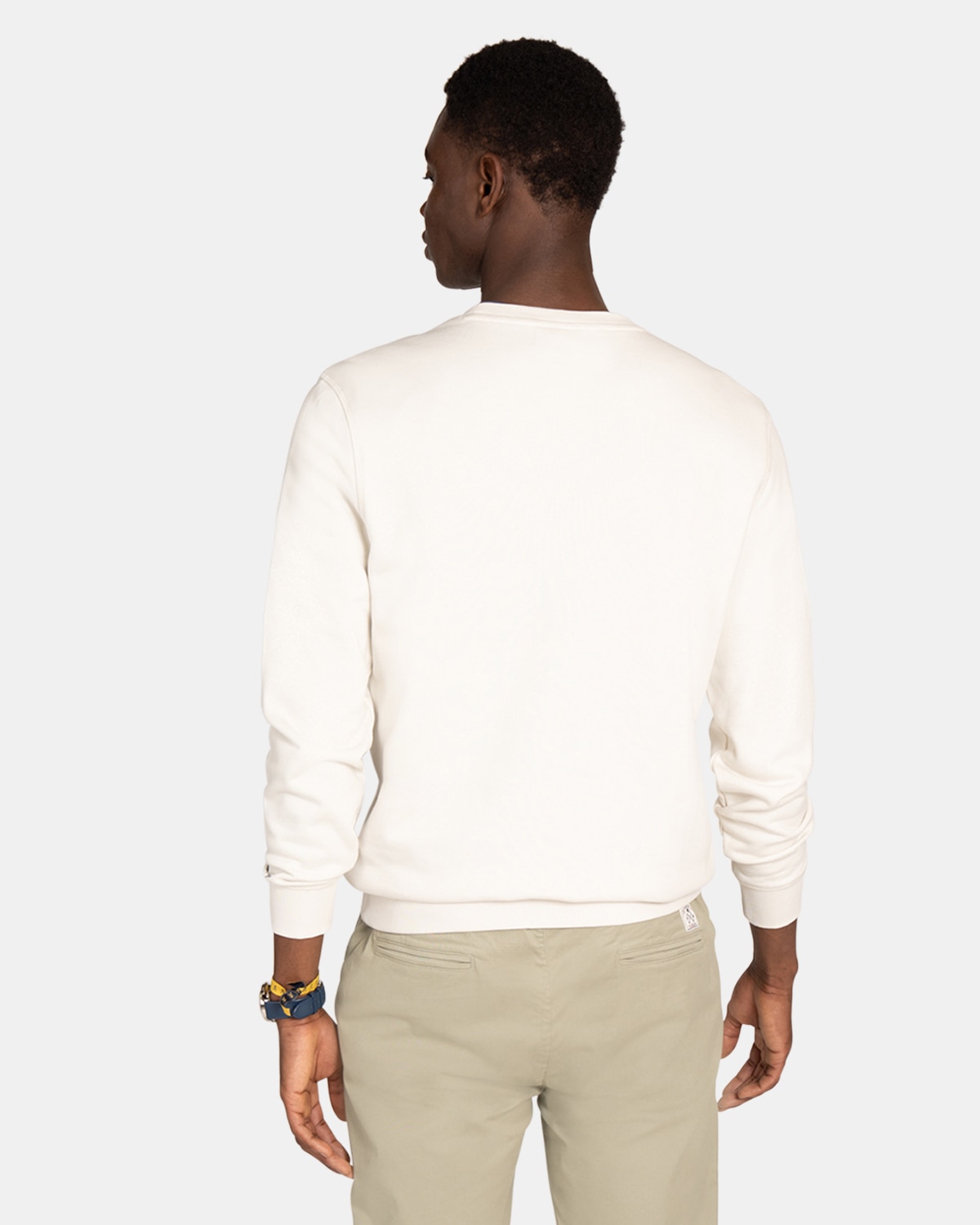 Sudadera sin capucha de hombre de algodón - Harper & Neyer - Blanco roto Blanco roto-2