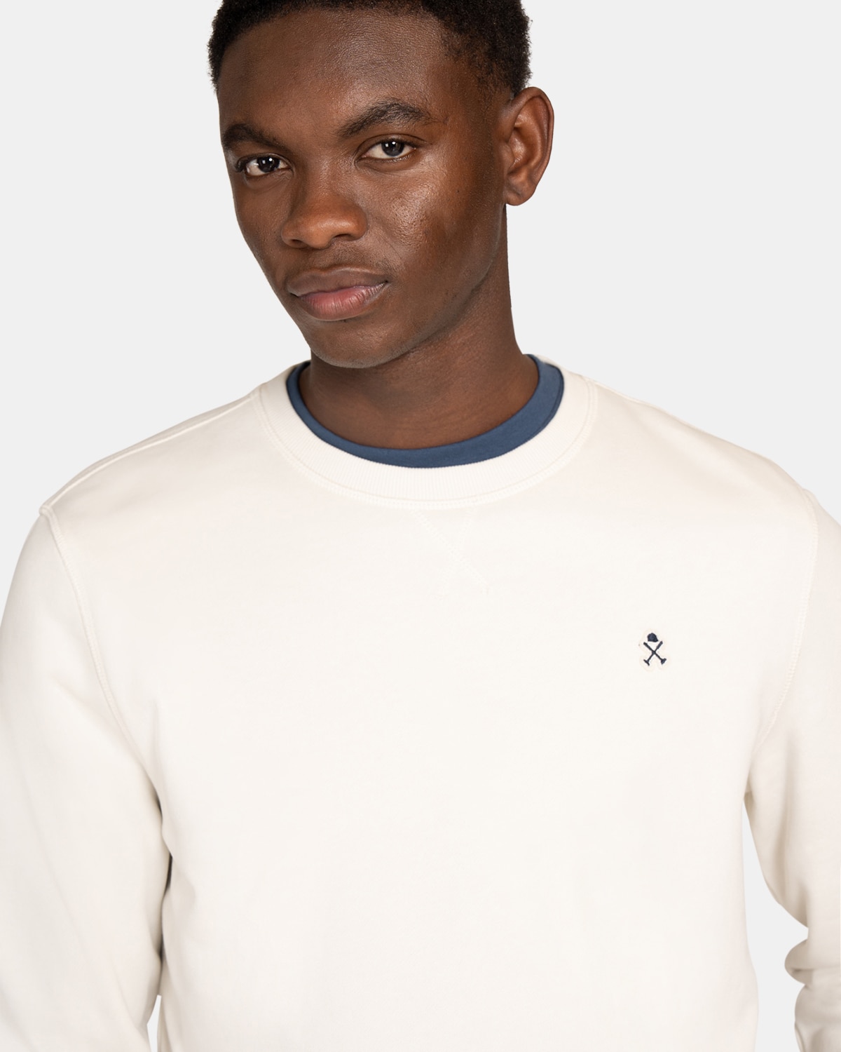 Sudadera sin capucha de hombre de algodón - Harper & Neyer - Blanco roto Blanco roto-3