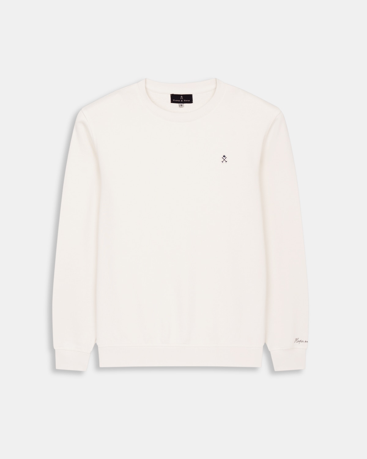 Sudadera sin capucha de hombre de algodón - Harper & Neyer - Blanco roto Blanco roto-6