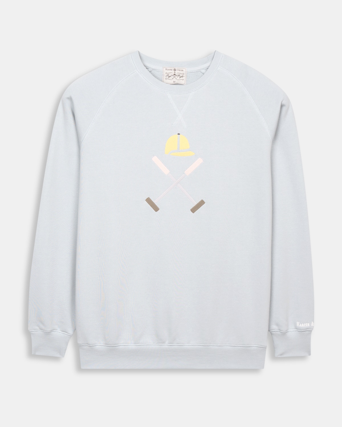 Sudadera sin capucha de hombre con dibujo frontal - Harper & Neyer - Azul claro Azul claro-6