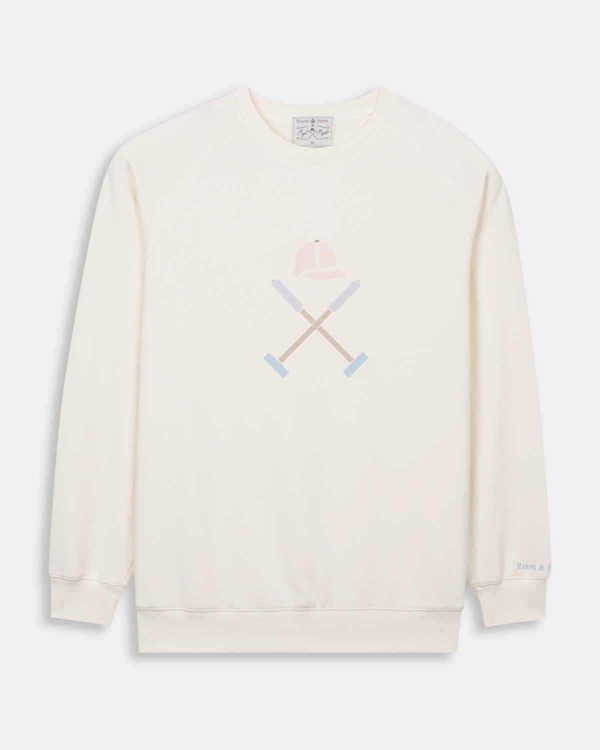Sudadera sin capucha de hombre con dibujo frontal - Harper & Neyer - Blanco roto Blanco roto-6