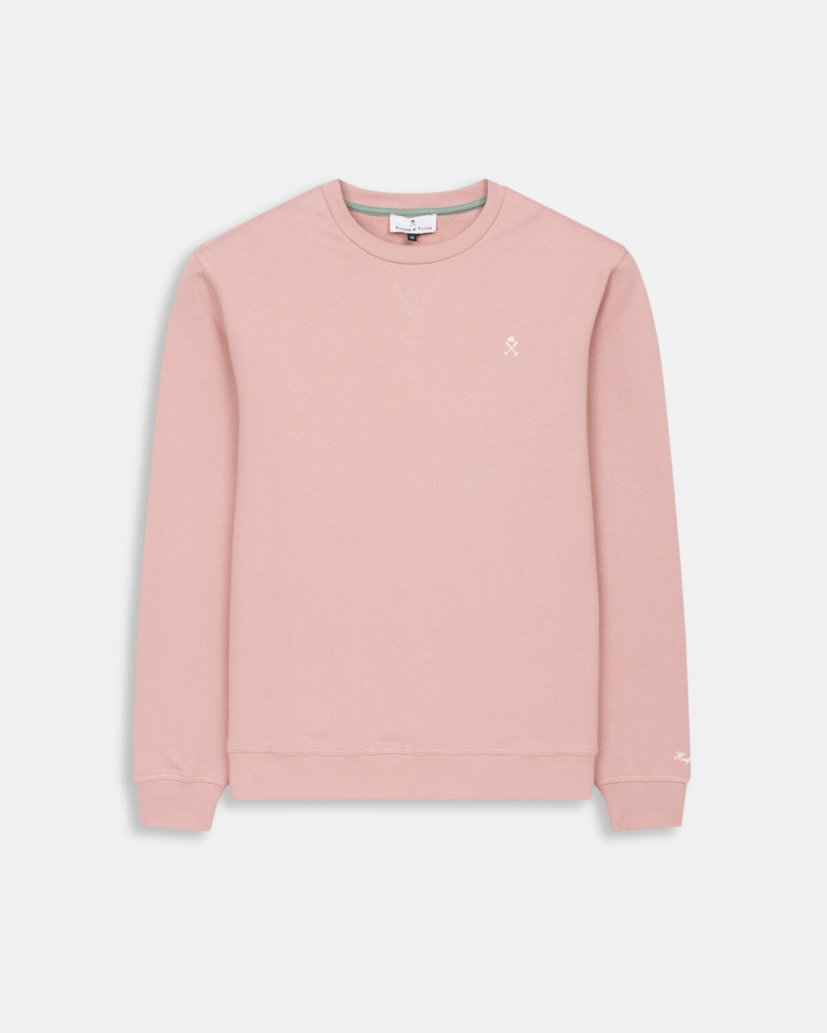 Sudadera sin capucha de hombre con dibujo frontal - Harper & Neyer - Rosa Rosa-6