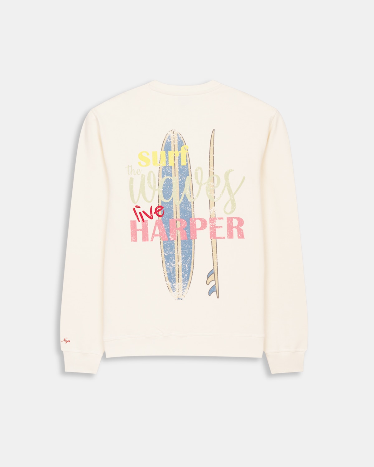 Sudadera sin capucha de hombre con dibujo frontal - Harper & Neyer - Crudo Crudo-5