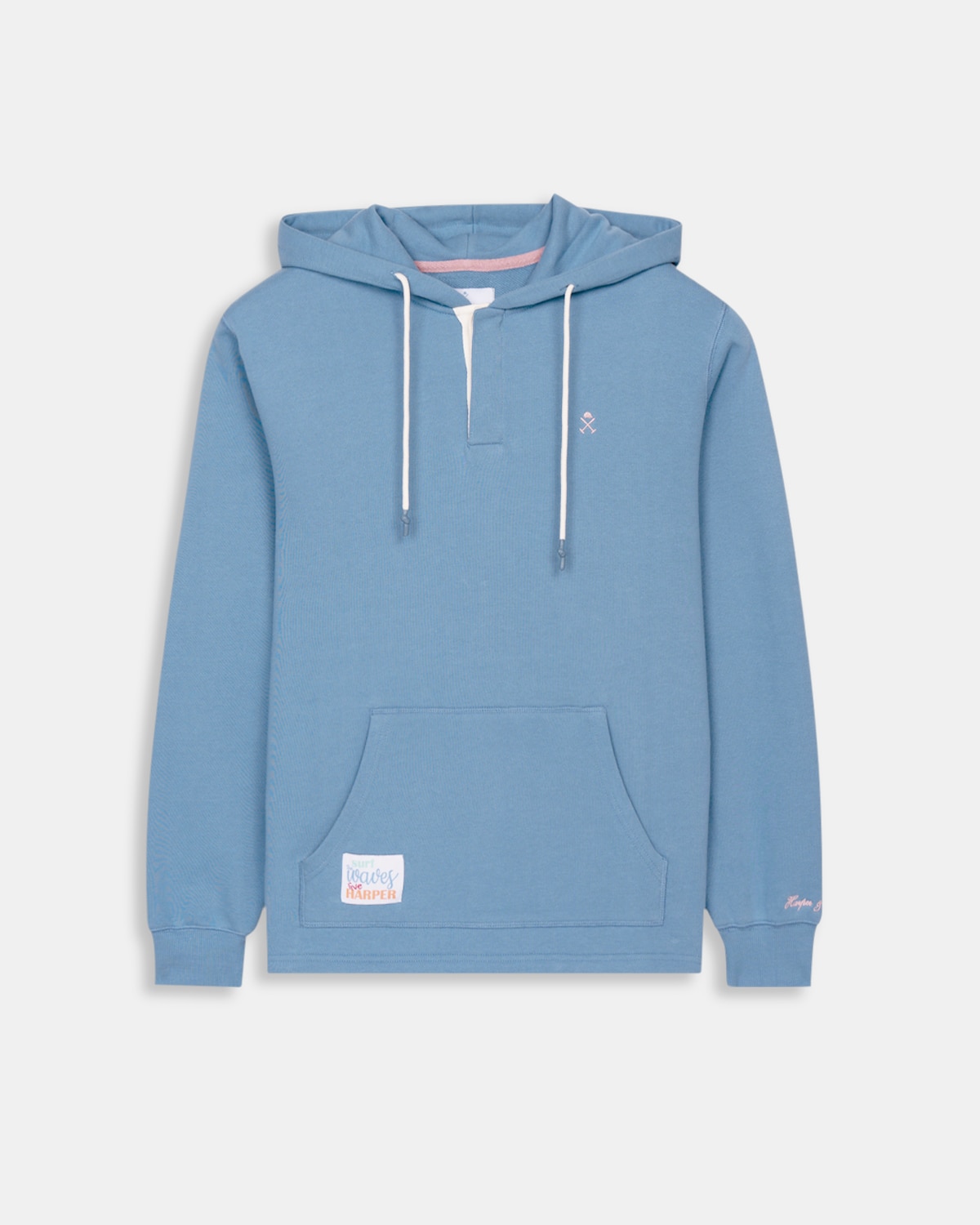 Sudadera sin capucha de hombre con estampado grande - Harper & Neyer - Azul Azul-6