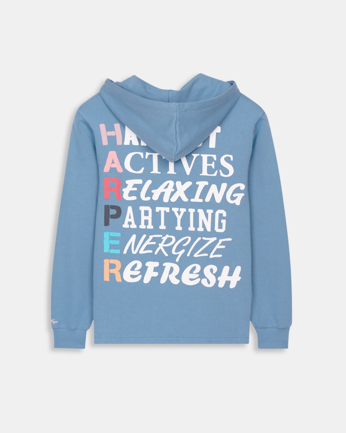 Sudadera sin capucha de hombre con estampado grande - Harper & Neyer - Azul Azul-5