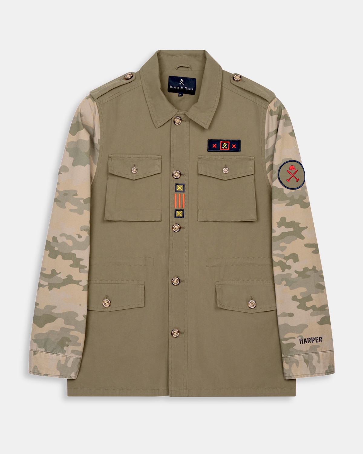 Chaqueta de hombre con cierre frontal - Harper & Neyer - Marrón claro Marrón claro-6