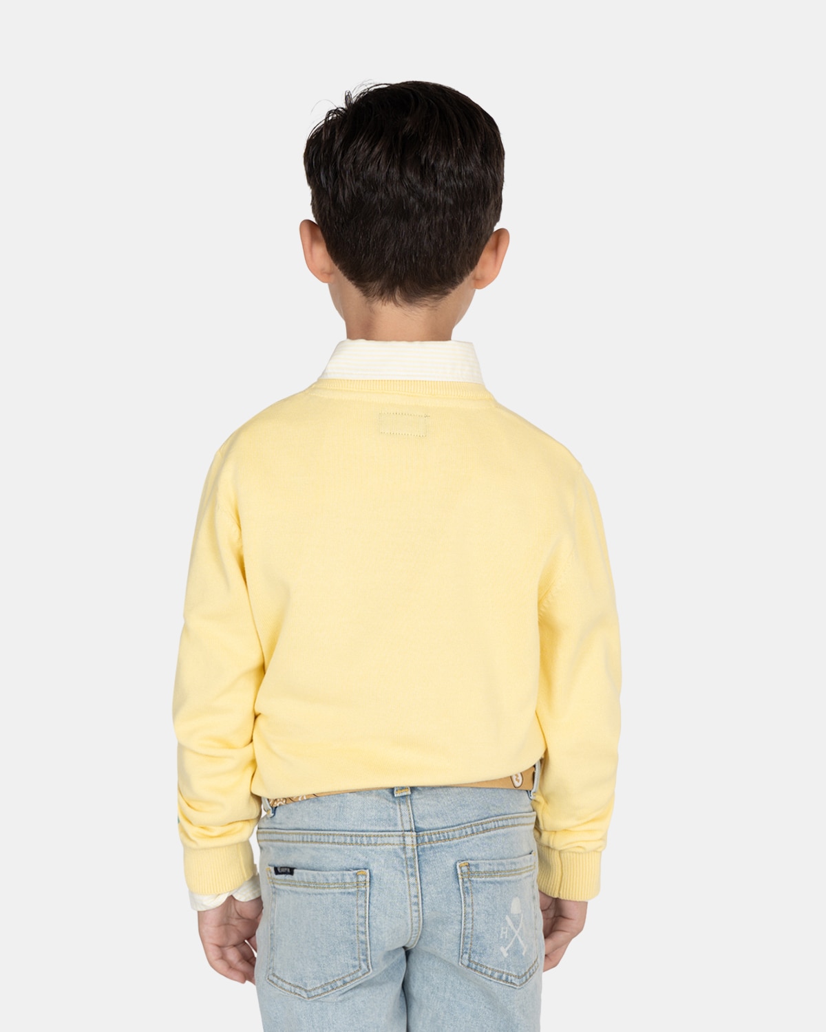 Jersey de niño con cuello redondo liso - Harper & Neyer - Amarillo Amarillo-2