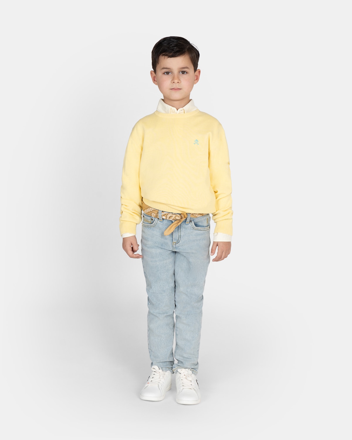 Jersey de niño con cuello redondo liso - Harper & Neyer - Amarillo Amarillo-3