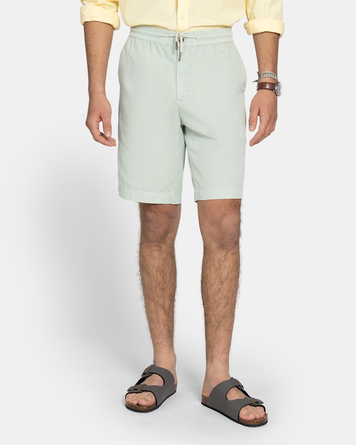 Bermudas de hombre regular liso - Harper & Neyer - Verde Verde-1