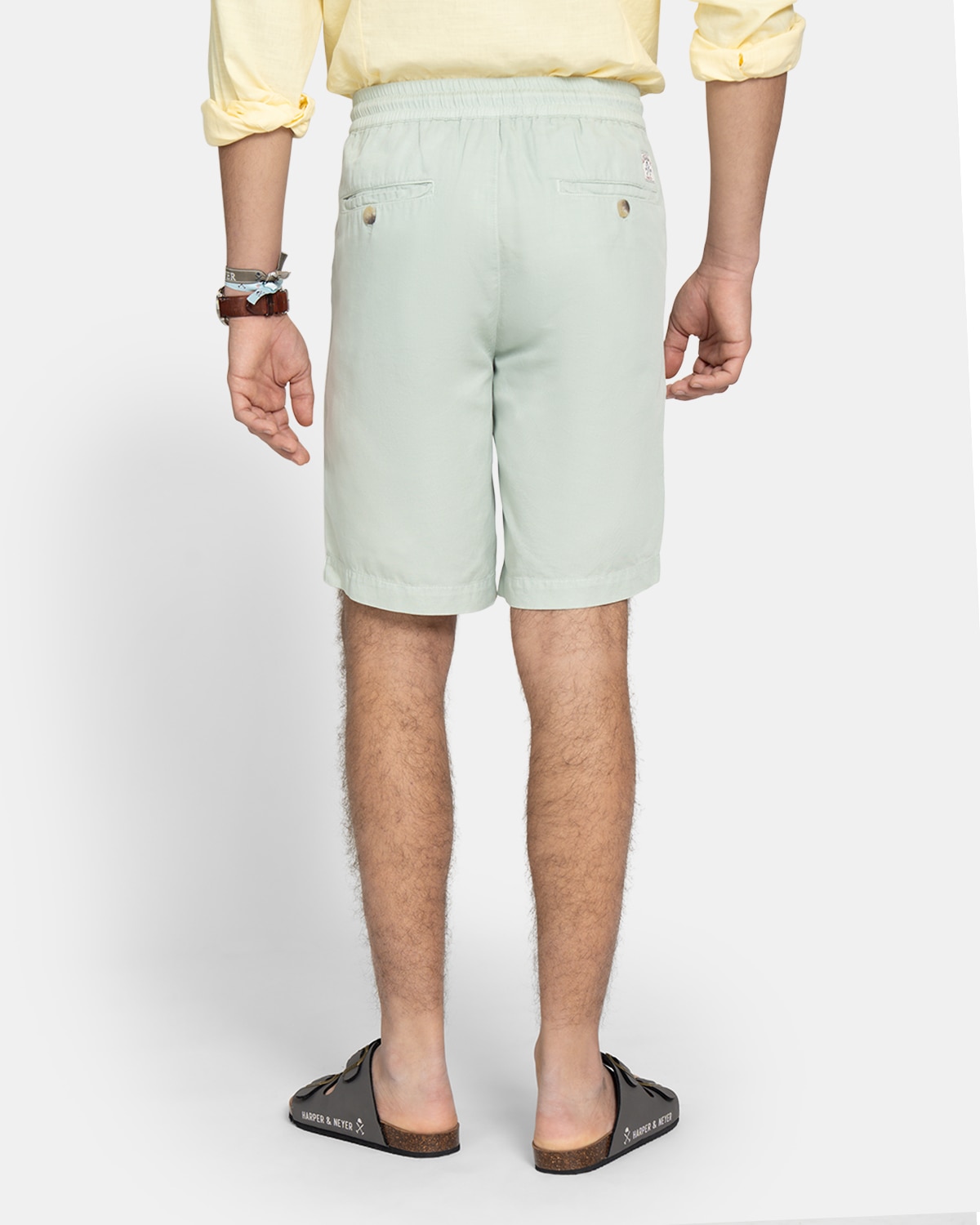 Bermudas de hombre regular liso - Harper & Neyer - Verde Verde-2