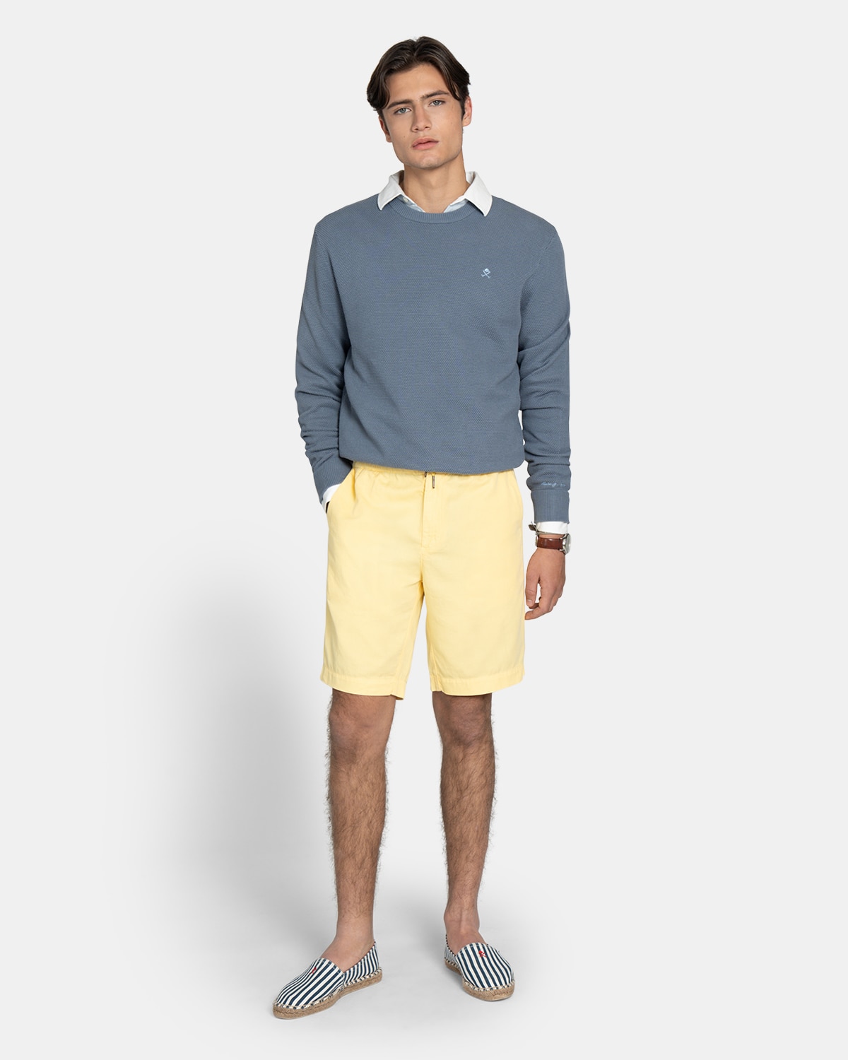 Bermudas de hombre regular liso - Harper & Neyer - Amarillo Amarillo-3