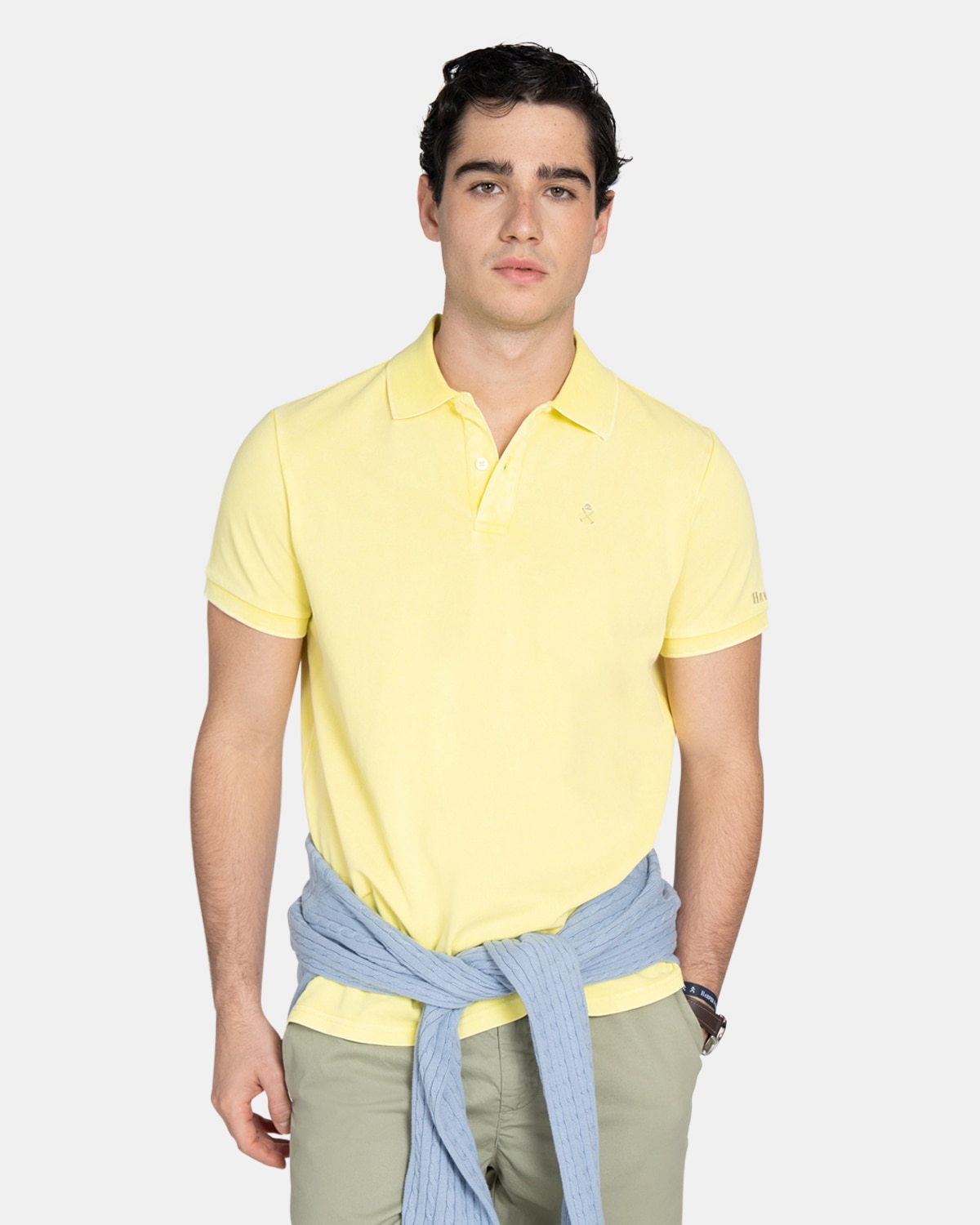 Imagen 0 de Polo de manga corta de hombre de algodón Naranja