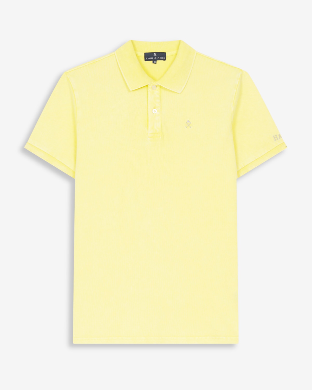 Polo de manga corta de hombre de algodón liso - Harper & Neyer - Amarillo Amarillo-6